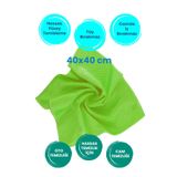 Balkan 1 Adet Yeşil Baklava Desen Mikrofiber Leke Bırakmaz Araç Yıkama Kurulama Oto Cam Temizlik Bezi 40x40