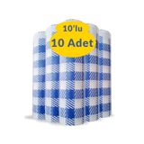 Balkan 10 Paket Mavi Masa Örtüsü Su Ve Yağ Geçirmez (1 RULO 10'LUDUR) - 100x120cm Kullan At Kağıt