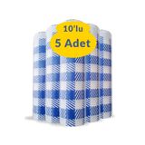Balkan 5 Paket Mavi Masa Örtüsü Su Ve Yağ Geçirmez (1 RULO 10'LUDUR) - 100x120cm Kullan At Kağıt