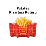 Balkan 50 Adet Kağıt Cips Kutusu Patates Kızartma Tutucu Tek Kullanımlık (12,5X10x6cm Kutu Ölçüsü)