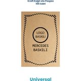 Balkan Ambalaj Kraft 120G Kalın Ms Oto Paspas Kağıdı 100 Adet 35X50CM - Siyah