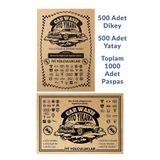 Balkan Ambalaj Kraft 120Gr 1000 Adet Oto Paspas Kağıdı - 35X50cm - Kalın Kağıt Baskılı (500Yatay-500Dikey)