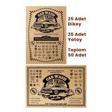 Balkan Ambalaj Kraft 120Gr 50 Adet Oto Paspas Kağıdı - 35X50cm - Kalın Kağıt Baskılı (25Yatay-25Dikey)
