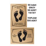 Balkan Ambalaj Kraft 120Gr Ayak İzi Oto Paspas Kağıdı 50 Yatay 50 Dikey - 35X50cm - Kalın Kağıt Baskılı