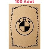 Balkan Ambalaj Kraft 120GR BMW Oto Paspas Kağıdı 100 Adet 35X50CM Kalın Fluting Kağıt Baskılı - Siyah - Kahverengi