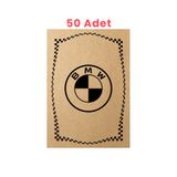 Balkan Ambalaj Kraft 120Gr Bmw Oto Paspas Kağıdı 50 Adet - 35X50cm - Kalın Kağıt Baskılı