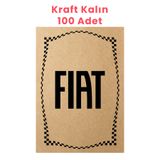 Balkan Ambalaj Kraft 120Gr Fiat Oto Paspas Kağıdı 100 Adet - 35X50cm - Kalın Kağıt Baskılı