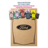 BALKAN AMBALAJ Kraft 120gr Ford Oto Paspas Kağıdı 100 Adet - 35x50cm - 5 Çeşit Oto Ayna Kokusu