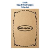 BALKAN AMBALAJ Kraft 120gr Ford Uyumlu Oto Paspas Kağıdı 50 Adet - 35x50cm - Kalın Kağıt Baskılı