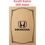 Balkan Ambalaj Kraft 120GR Honda Oto Paspas Kağıdı 100 Adet - 35X50CM - Kalın Kağıt Baskılı - Siyah - Kahverengi