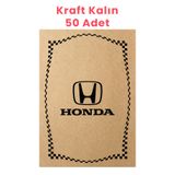 Balkan Ambalaj Kraft 120Gr Honda Oto Paspas Kağıdı 50 Adet - 35X50cm - Kalın Kağıt Baskılı