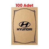 Balkan Ambalaj Kraft 120Gr Hyundai Oto Paspas Kağıdı 100 Adet - 35X50cm - Kalın Kağıt Baskılı