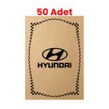 Balkan Ambalaj Kraft 120Gr Hyundai Oto Paspas Kağıdı 50 Adet - 35X50cm - Kalın Kağıt Baskılı