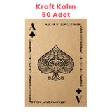 Balkan Ambalaj Kraft 120Gr Maça As Tüm Araçlara Oto Paspas Kağıdı 50 Adet - 35X50cm - Kalın Kağıt Baskılı