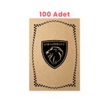 Balkan Ambalaj Kraft 120Gr Peugeot Oto Paspas Kağıdı 100 Adet - 35X50cm - Kalın Kağıt Baskılı