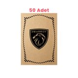 Balkan Ambalaj Kraft 120Gr Peugeot Oto Paspas Kağıdı 50 Adet - 35X50cm - Kalın Kağıt Baskılı