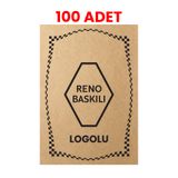BALKAN AMBALAJ Kraft 120gr Reno Uyumlu Oto Paspas Kağıdı 100 Adet - 35x50cm - Kalın Kağıt Baskılı Reno