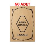 BALKAN AMBALAJ Kraft 120gr Reno Uyumlu Oto Paspas Kağıdı 50 Adet - 35x50cm - Kalın Kağıt Baskılı Reno