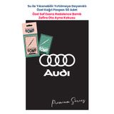 BALKAN AMBALAJ Suya Dayanıklı Audi Oto Paspas Kağıdı Siyah 50 Adet - 35x50cm ve Zafira Oto Ayna Kokusu