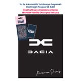 BALKAN AMBALAJ Suya Dayanıklı Dacia Oto Paspas Kağıdı Siyah 50 Adet - 35x50cm ve Wonder Vanilla Oto Ayna Kokusu