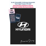 BALKAN AMBALAJ Suya Dayanıklı Hyundai Oto Paspas Kağıdı Siyah 50 Adet - 35x50cm ve Wonder Vanilla Oto Ayna Kokusu