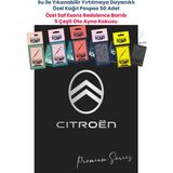 Balkan Ambalaj Suya Dayanıklı Oto Logolu Oto Paspas Kağıdı Siyah 50 Adet - 35X50CM 5 Çeşit Ayna Kokusu - Citroen - Siyah - Gümüş