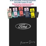 Balkan Ambalaj Suya Dayanıklı Oto Logolu Oto Paspas Kağıdı Siyah 50 Adet - 35X50CM 5 Çeşit Ayna Kokusu - Ford - Siyah - Gümüş