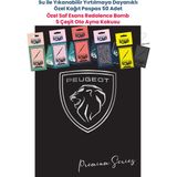 Balkan Ambalaj Suya Dayanıklı Oto Logolu Oto Paspas Kağıdı Siyah 50 Adet - 35X50CM 5 Çeşit Ayna Kokusu - Peugeot - Siyah - Gümüş