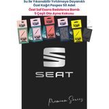 Balkan Ambalaj Suya Dayanıklı Oto Logolu Oto Paspas Kağıdı Siyah 50 Adet - 35X50CM 5 Çeşit Ayna Kokusu - Seat - Siyah - Gümüş