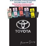 Balkan Ambalaj Suya Dayanıklı Oto Logolu Oto Paspas Kağıdı Siyah 50 Adet - 35X50CM 5 Çeşit Ayna Kokusu - Toyota - Siyah - Gümüş
