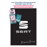 BALKAN AMBALAJ Suya Dayanıklı Seat Oto Paspas Kağıdı Siyah 50 Adet - 35x50cm ve Rain Forest Oto Ayna Kokusu