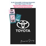 BALKAN AMBALAJ Suya Dayanıklı Toyota Oto Paspas Kağıdı Siyah 50 Adet - 35x50cm ve Rain Forest Oto Ayna Kokusu