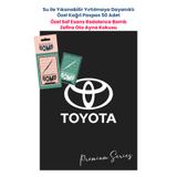 BALKAN AMBALAJ Suya Dayanıklı Toyota Oto Paspas Kağıdı Siyah 50 Adet - 35x50cm ve Zafira Oto Ayna Kokusu