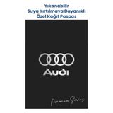 Balkan Ambalaj Suya Dayanıklı Yıkanabilir Audi Oto Paspas Kağıdı Siyah Gümüş Baskı 50 Adet - 35X50cm - Kalın