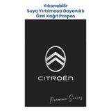 Balkan Ambalaj Suya Dayanıklı Yıkanabilir Citroen Oto Paspas Kağıdı Siyah Gümüş Baskı 50 Adet - 35X50cm - Kalın