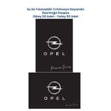 BALKAN AMBALAJ Suya Dayanıklı Yıkanabilir Opel Dikey 50 Yatay 50 Oto Paspas Kağıdı Siyah Gümüş Baskı 35x50cm