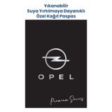 Balkan Ambalaj Suya Dayanıklı Yıkanabilir Opel Oto Paspas Kağıdı Siyah Gümüş Baskı 50 Adet - 35X50cm - Kalın