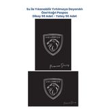 BALKAN AMBALAJ Suya Dayanıklı Yıkanabilir Peugeot Dikey 50 Yatay 50 Oto Paspas Kağıdı Siyah Gümüş Baskı 35x50cm