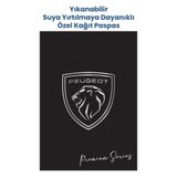 Balkan Ambalaj Suya Dayanıklı Yıkanabilir Peugeot Oto Paspas Kağıdı Siyah Gümüş Baskı 50 Adet - 35X50cm - Kalın