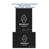 BALKAN AMBALAJ Suya Dayanıklı Yıkanabilir Renault Uyumlu Dikey 50 Yatay 50 Oto Paspas Kağıdı Siyah Gümüş - 35x50cm