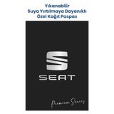 BALKAN AMBALAJ Suya Dayanıklı Yıkanabilir Seat Oto Paspas Kağıdı Siyah Gümüş Baskı 50 Adet - 35x50cm