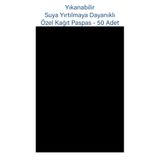 Balkan Ambalaj Suya Dayanıklı Yıkanabilir Siyah Baskısız Uyumlu Oto Paspas Kağıdı 50 Adet - 35X50CM - Kalın
