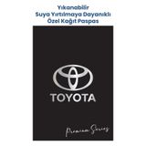 Balkan Ambalaj Suya Dayanıklı Yıkanabilir Toyota Oto Paspas Kağıdı Siyah Gümüş Baskı 50 Adet - 35X50cm - Kalın