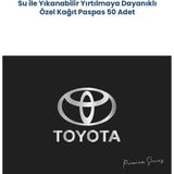 Balkan Ambalaj Suya Dayanıklı Yıkanabilir Toyota Yatay Oto Paspas Kağıdı Siyah Gümüş Baskı 50 Adet - 35X50CM - Siyah - Gümüş