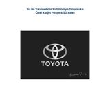 BALKAN AMBALAJ Suya Dayanıklı Yıkanabilir Toyota Yatay Oto Paspas Kağıdı Siyah Gümüş Baskı 50 Adet - 35x50cm