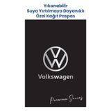 Balkan Ambalaj Suya Dayanıklı Yıkanabilir Volkswagen Oto Paspas Kağıdı Siyah Gümüş Baskı 50 Adet - 35X50cm - Kalın