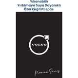Balkan Ambalaj Suya Dayanıklı Yıkanabilir Volvo Oto Paspas Kağıdı Siyah Gümüş Baskı 50 Adet - 35X50CM - Kalın - Siyah - Gümüş
