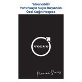 BALKAN AMBALAJ Suya Dayanıklı Yıkanabilir Volvo Oto Paspas Kağıdı Siyah Gümüş Baskı 50 Adet - 35x50cm - Kalın