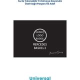 Balkan Ambalaj Suya Dayanıklı Yıkanır Ms Yatay Oto Paspas Kağıdı Siyah Gümüş Baskı Kağıt Paspas 50 Adet 35X50CM