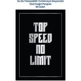 Balkan Ambalaj Suya Dayanıklı Yıkanır Top Speed No Limit Oto Paspas Kağıdı Siyah Gümüş Baskı Kağıt Paspas 50 Adet 35X50CM